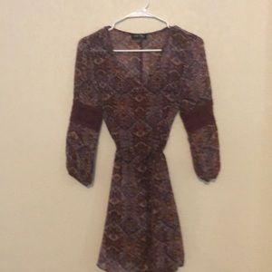 Dark red or burgundy dress